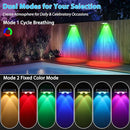 BRIGHTEVER SOLAR FENCE LIGHTS OUTDOOR 12-PACK HSG-1836-6RBG - BLACK - Like New