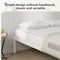 Novilla Queen Bed Frame, Metal Platform Bed Frame, Wood Slat Support - White - Like New