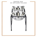 Pet Feeder (Cats & Dogs) Elevated Stand and 2 Removable Stainless Steel Bowls - Brand New