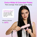 DYHOO PROFESSIONAL FLAT IRON & CERAMIC CURLER, HAIR STRAIGHTENER LCD - PINK - Like New