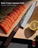 KANNGOU 8.27 JAPANESE CHEF KNIFE RAZOR SHARP AUS-8 STEEL GYUTO - BLACK - Like New