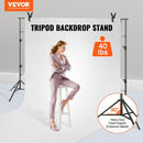 VEVOR 12 X 10 FT HEAVY DUTY BACKDROP STAND, WITH 6 CLAMPS - Like New