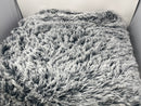XEGE DUVET COVER PLUSH, 2 PILLOW CASES, DUVET COVER, KING - SOFT GRAY - Like New