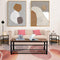 CORAL FLOWER SET OF 2 SIDE TABLES, END TABLES, FOR LIVING ROOM - RUSTIC BROWN - Like New
