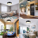 BRIGHTHOME 1-PACK FLUSH MOUNT CEILING LIGHTS - 13 INCH - BLACK/GOLD - Like New