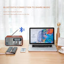 ONCHEER RETRO VINTAGE WOOD BLUETOOTH FM HOME RADIO 15W SUBWOOFER STEREO - Like New