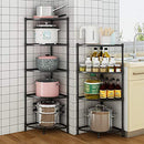 NW 3-Tier Kitchen Corner Shelf Rack Multi-Layer Small-3 Tiers B08QRNS1B2 - Black - Brand New