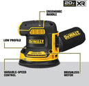 DEWALT 20V MAX XR Brushless Cordless Orbital Sander Tool Only DCW210B - Yellow - Like New