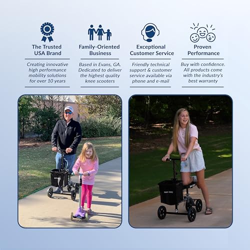 KneeRover ULTRA Knee Walker Lightweight Economy Steerable Knee Scooter - Like New