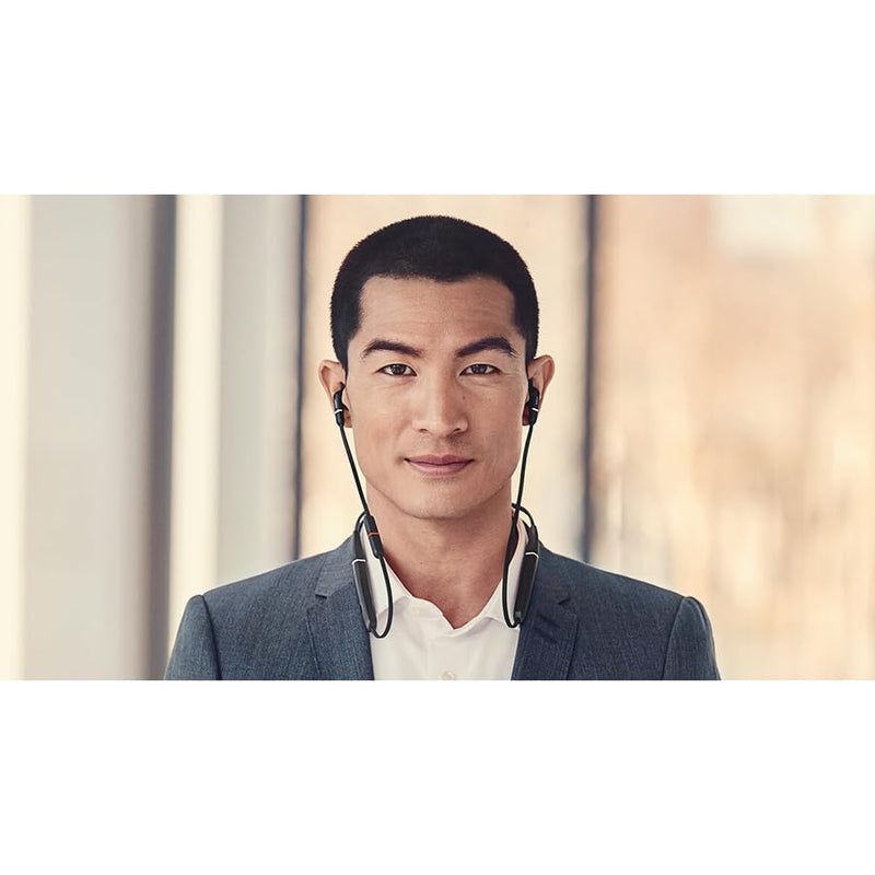 JABRA EVOLVE 65E WIRELESS NECKBAND HEADSET LINK 370 MS-OPTIMIZED  - BLACK - Like New