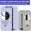 BRIGHTSHOW VACUUM STAND STABLE METAL STORAGE BRACKET HOLDER CLEANERS - BLACK - Like New