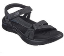 141451 Skechers Women's GO WALK FLEX SANDAL Sublime, Size 8, Black/Black - Brand New