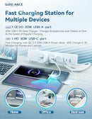 SUREANCE 50W DESK CLAMP POWER STRIP USB-C 30W PD SUREANCE DESKTOP MOUNT - WHITE - Like New