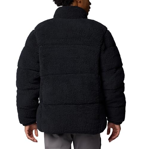Wm748 Columbia Men's Puffect II Sherpa Jacket Black Small - Like New