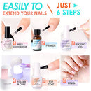 Gellen Nail Tips and Glue Gel Kit, Nail Art Acrylic Nail Kits with 240Pcs Coffin - Like New