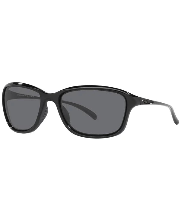 OAKLEY WOMEN'S SUNGLASSES OO9297 SHE'S 59. 57MM - POLISHED BLACK GRAY LENSES - Like New