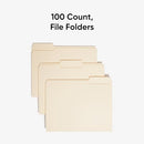 Smead File Folders Letter Sized, 1/3-Cut Tab, Assorted Positions, 100 Boxes - Brand New