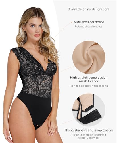 Popilush Lace Body Suits Women - Tank Top Thong Shapewear Tummy Control Going - Brand New