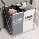 125L Laundry Basket Clothes Hamper Organizer Sorter Storage Foldable - Gray - Brand New