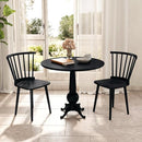 CLEEMAN WINDSOR CHAIRS SET OF 2 FARMHOUSE KITCHEN CHAIRS 08FTC0086BBK - BLACK - Like New