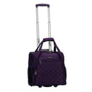 ROCKLAND MELROSE UPRIGHT WHEELED UNDERSEATER CARRY-ON LUGGAGE 16-INCH - PURPLE - Brand New
