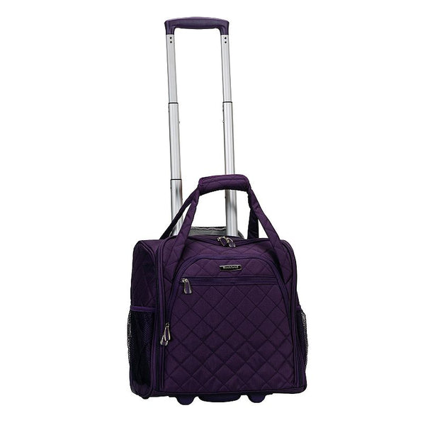 ROCKLAND MELROSE UPRIGHT WHEELED UNDERSEATER CARRY-ON LUGGAGE 16-INCH - PURPLE - Brand New