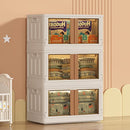 HAIXIN Storage Bins Clear Door Lid 100Qt Large Capacity Folding (3 Pack) - White - Brand New
