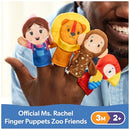 MS. RACHEL FINGER PUPPETS ZOO FRIENDS 4-PACK, LION, MONKEY & PARROT - Brand New