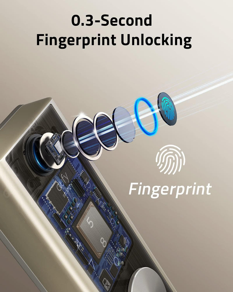 eufy Security E130 Smart Lock Touch T8510 - NICKEL/GOLD - Scratch & Dent