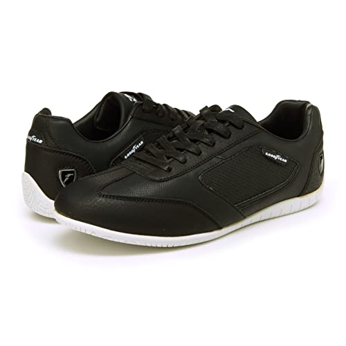 Goodyear Octane Racing Sneaker, PU Leather Upper, Mesh, Size 13, Black/White - Brand New