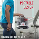 HOOVER CLEANSLATE PRO PORTABLE CORDED SPOT CLEANER CARPET CLEANER - SILVER/RED - Like New