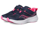 SK168052 SAUCONY KINVARA 14 ALTERNATIVE CLOSURE YOUTH 6.5 PINK/NAVY - Like New