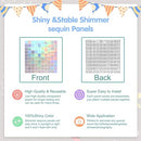 Home Decor Shimmer Wall Backdrop 24 Shining Iridescent Sequin Panels - Silver - Brand New