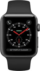 Apple Watch 3 (GPS) 42mm Space Gray Aluminum Case with Gray Sport Band Like New