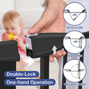 RONBEI 51.5" Auto Close Safety Baby Gate Extra Wide Child Gate - Black - Brand New