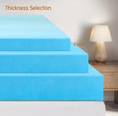 SUBRTEX MEDIUM 4 IN. QUEEN GEL MEMORY FOAM MATTRESS TOPPER - BLUE - Like New
