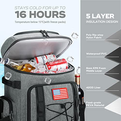 MAELSTROM 50 CAN COOLER BACKPACK JJ03-MSCBP02-50CGY-GRAY - Like New