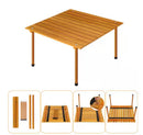 OUMILEN CAMPING TABLE NATURAL  FOLD UP LIGHTWEIGHT ROLL UP - NATURAL WOOD BROWN - Like New