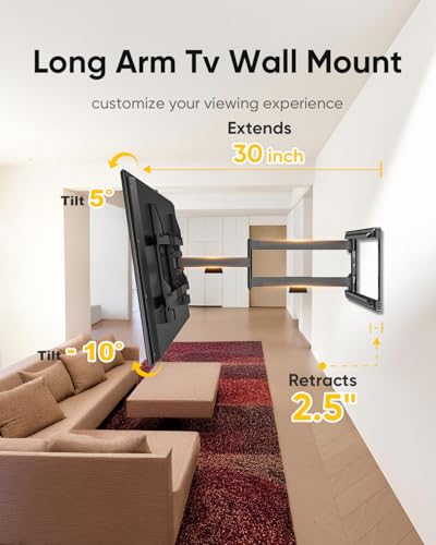FORGING MOUNT LONG ARM TV MOUNT FOR MOST 37"-75" TVS 30" LONG EXTENSION ARM NEW - Brand New