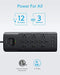 ANKER POWER STRIP SURGE PROTECTOR 12 OUTLETS & 3 USB-A A2762 - BLACK - Like New