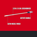 CRAFTSMAN CMHT65028 Screwdriver Acetate SL 3/8" x 16" - Brand New