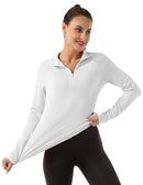 FKEEP WOMEN'S POLO SHIRTS LONG SLEEVE UPF 50+ - SIZE MEDIUM - WHITE - Brand New