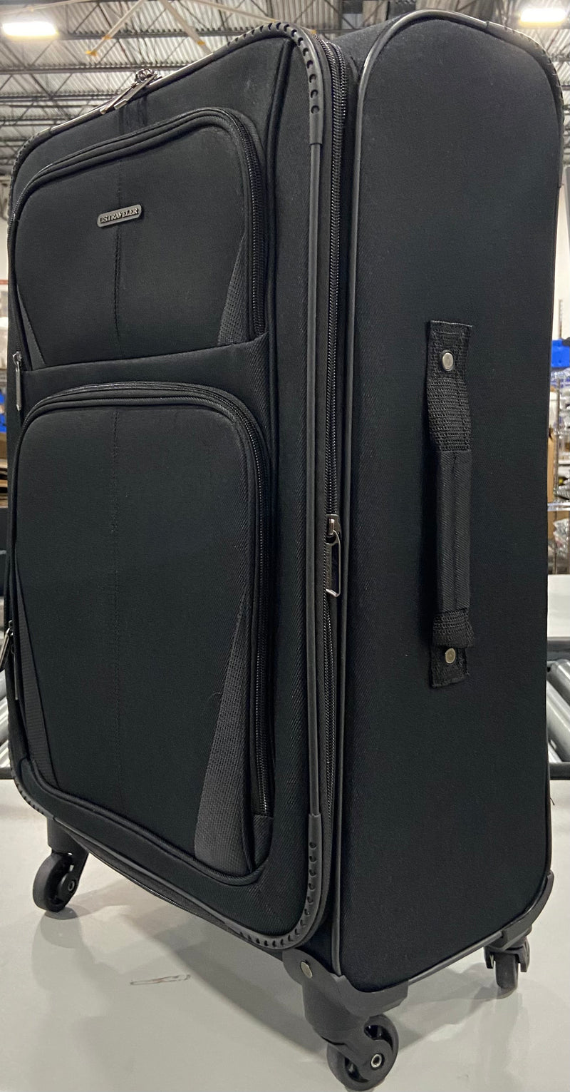 U.S. TRAVELER 27" AVIRON BAY EXPANDABLE SOFTSIDE SPINNER WHEELS BLACK US98140K27 - Like New