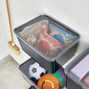 iDesign Storage Bin with Lid & Wall Mount Bracket – 16" x 12" x 8", Clear Bin - Brand New