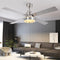 VACZON 52 INCH CEILING FAN WITH LIGHT AND REMOTE FAN-4N - NICKEL - Like New