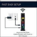 Motorola MG7550 Modem Wi-Fi Router Combo with Power Boost Wi-Fi Speed Renewed - Like New