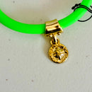 MARC BY MARC JACOBS ELASTIC SILICON BRACELET WITH CHARM - TOUCAN GREEN - Brand New