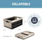 CleverMade Collapsible Storage Bins, Stackable Containers, 3PK, Tan, 32L - Like New