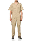 DICKIES MENS SHORT SLEEVE COVERALLS - SIZE: MEN S - KHAKI - Like New