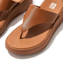 FW4 FitFlop Women's F-Mode Leather Sandal Size 7 LIGHT TAN - Like New